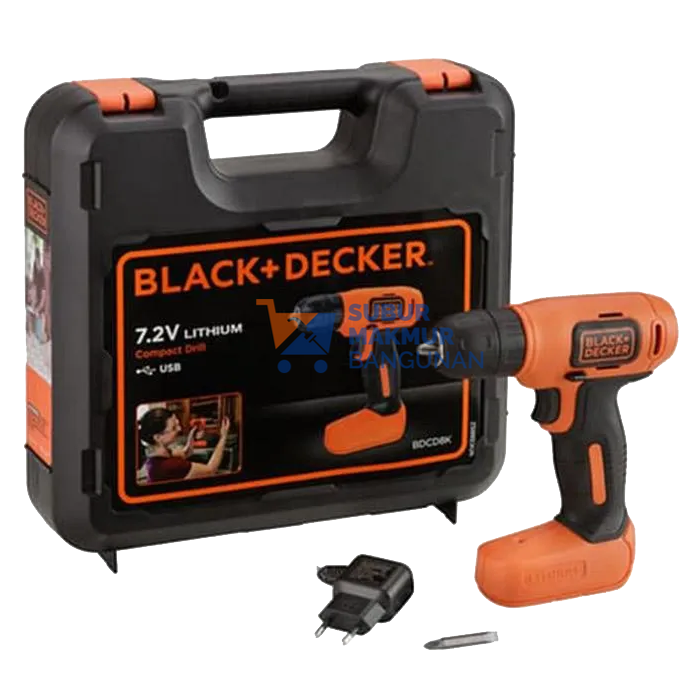 BLACK+DECKER BDCD8K-B1 CORDLESS DRILL KIT 7.2V