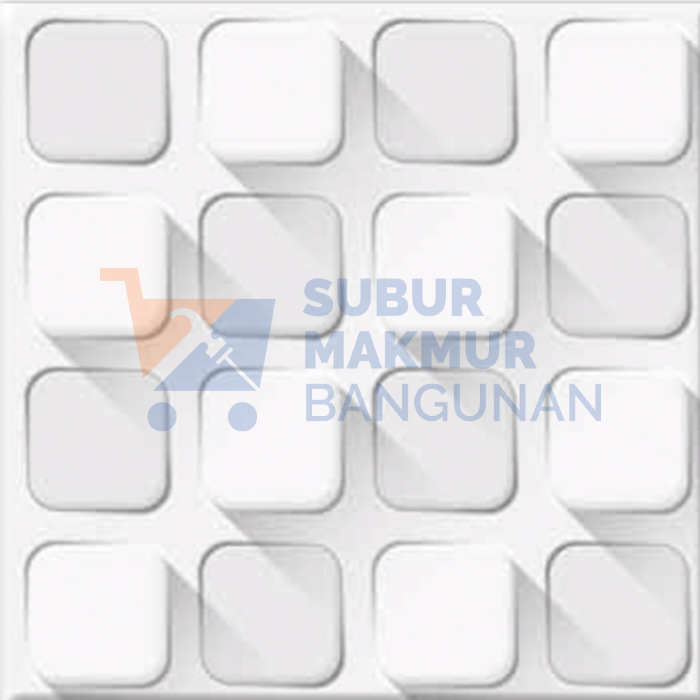 LOUVRE KERAMIK 40X40 PLANTAR WHITE GLOSSY