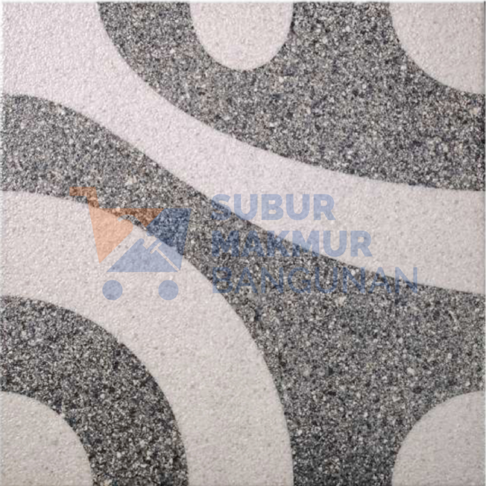 PERFECTO KERAMIK 40X40 FLAT KASAR LISBON DARK GREY