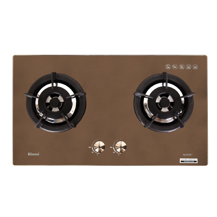 RINNAI RB-2GH-C CF KOMPOR TANAM 2 TUNGKU CAPPUCINO