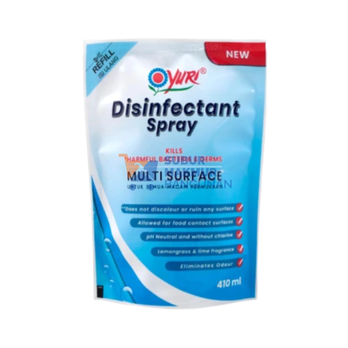 YURI DISINFECTANT SPRAY POUCH 410ML