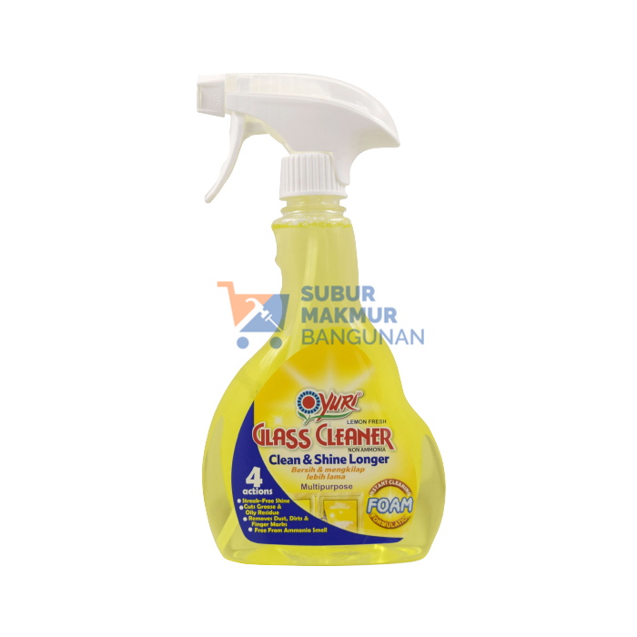 YURI GLASS CLEANER FOAM SPRAY LEMON FRESH 500ML