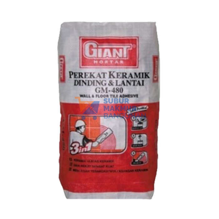 GIANT MORTAR 480 PEREKAT KERAMIK LT & DINDING 25KG