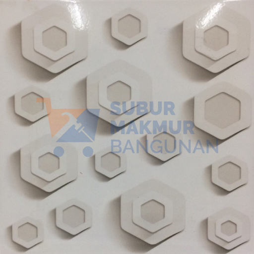 [SMB122001] LOUVRE KERAMIK 40X40 FIBULA WHITE GLOSSY
