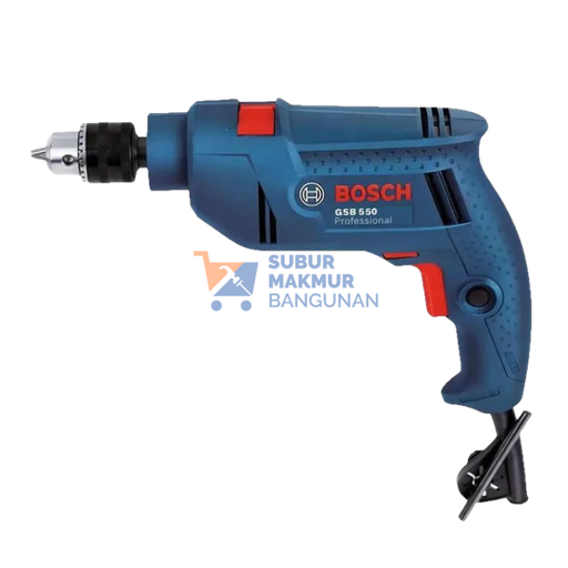 [SMB125789] BOSCH GSB 550 IMPACT DRILL 13MM 550W FREEDOM SET