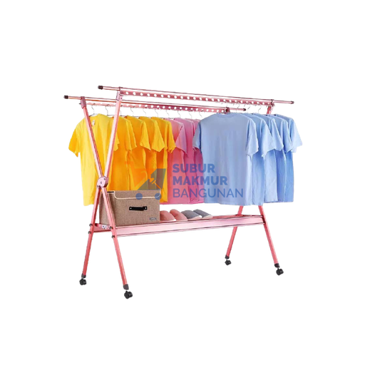 [SMB137034] LIVEO LV-798 JEMURAN LANTAI DOUBLE POLE X-HANGER