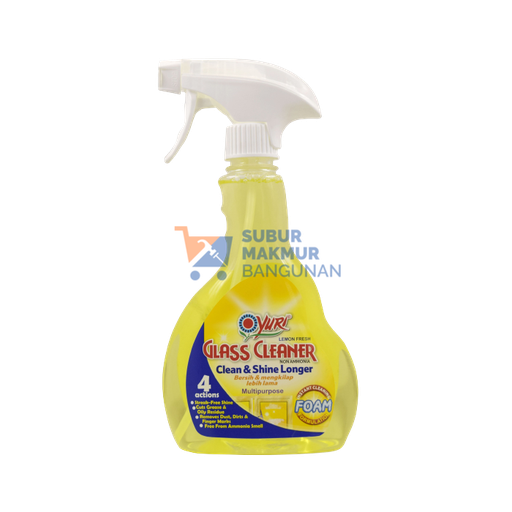 [SMB137105] YURI GLASS CLEANER FOAM SPRAY LEMON FRESH 500ML