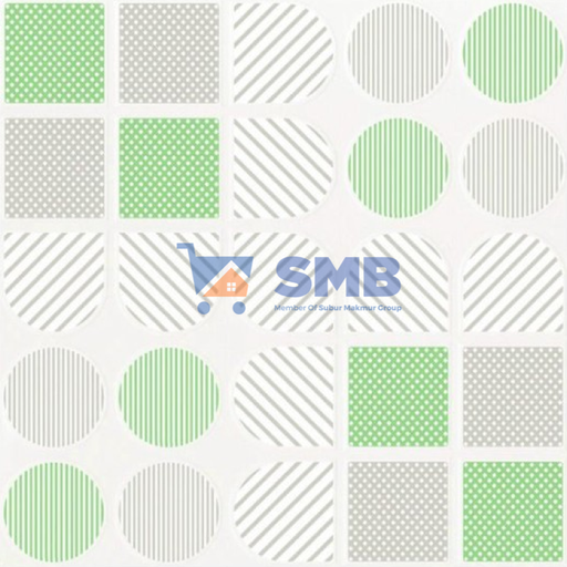 [SMB137998] DIAMOND KERAMIK 25X25 DOMINO GREEN