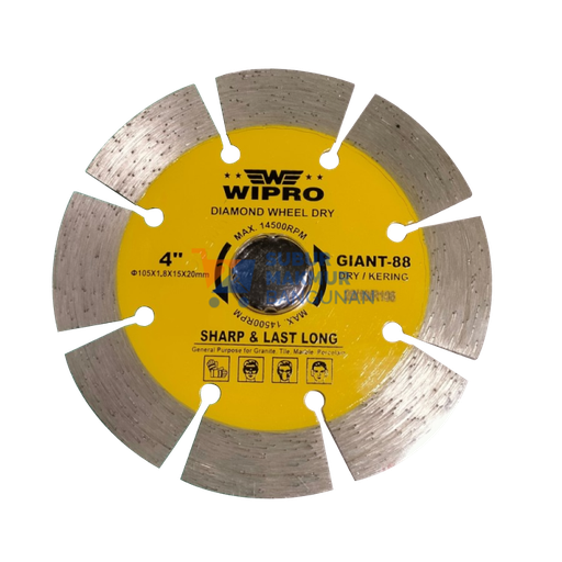 [SMB147407] WIPRO GIANT-88 DIAMOND WHEEL DRY 4" 105X1.8X15X20